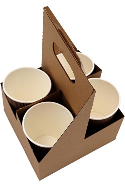 Ideal Pack صندوق نقل قهوة من ورق كرافت صديق للبيئة