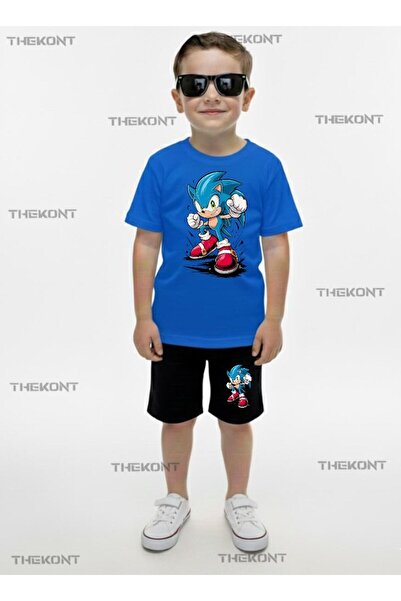 THEKONT ΠΑΙΔΙΚΟ ΣΕΤ ΣΟΡΤΣ-ΜΠΛΟΥΖΑΚΙ ΜΕ ΣΤΑΜΠΑ ΜΠΛΕ ΧΑΡΑΚΤΗΡΕΣ