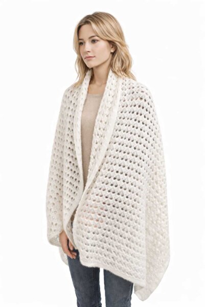 Cebe Heart Patterned Knitwear Shoulder Shawl – Stylish and Comfortable Women'...