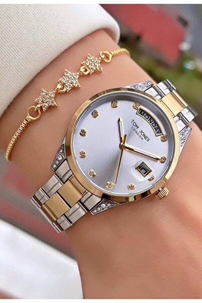 Tom Jones Original Brand - Yellow Silver Color - 2 Year Warranty Women's Wris...