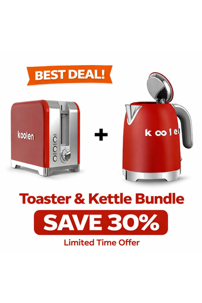 Koolen غلاية كهربائية من الفولاذ المقاوم للصدأ بقوة 2200 واط + توستر كولين لو...