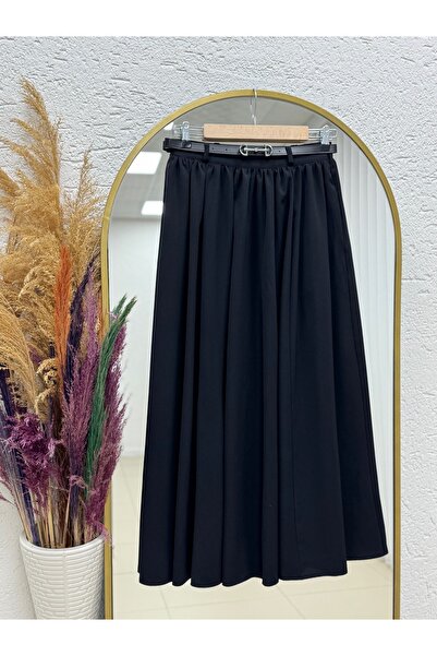BENAHOLL Necla Belted Pleated Skirt-Fa1047 Black