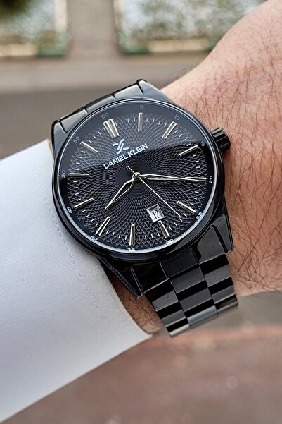 Daniel Klein Black Color 43 mm Men's Wristwatch with Gift Packaging