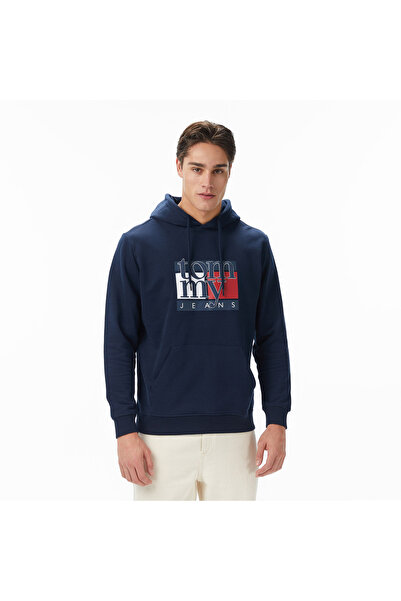 Tommy Hilfiger Dna Twist Flag Erkek Mavi Sweatshirt