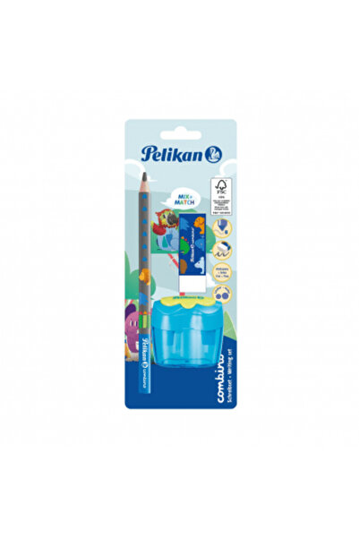 Pelikan Set combino, 1 creion invata sa scrii, ascutitoare si radiera