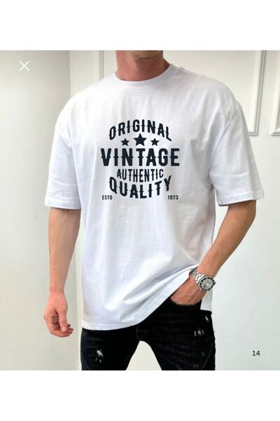 LELVANİ Originalna vintage muška majica sa autentičnim kvalitetnim štampom, bela