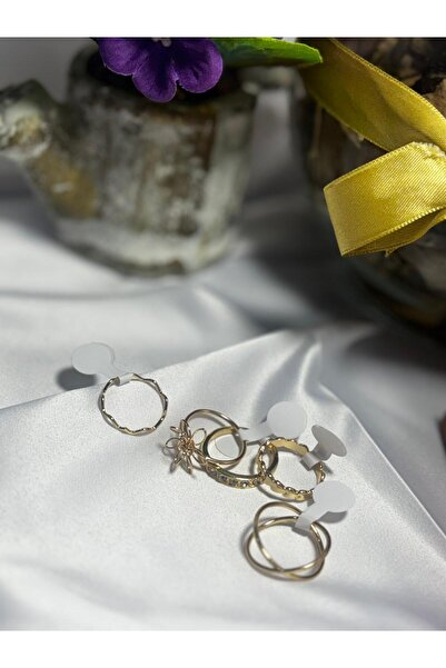 ZC ZERİVA CONSEPT Gold Renk Modelli 5'Li Eklem Yüzüğü