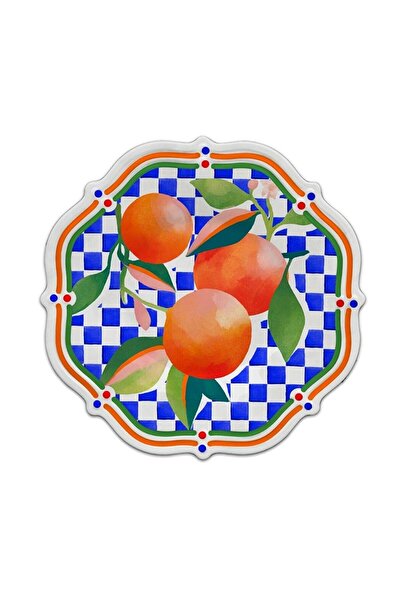 Baci Milano Dolce Vita Orange 6-Piece Cake Plate 22 cm Melamine