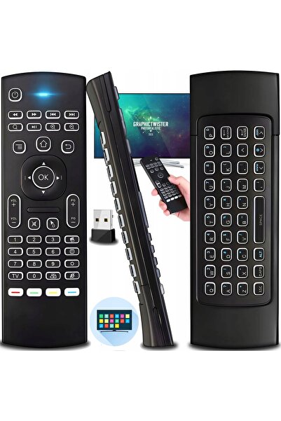 zola Universal remote control, 2 in 1, MX3 , smart TV, keyboard and mouse, black