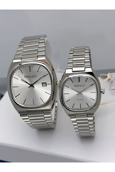 Ferrucci Steel Cord Functional Lover Couple Wristwatches + Bracelet Gift