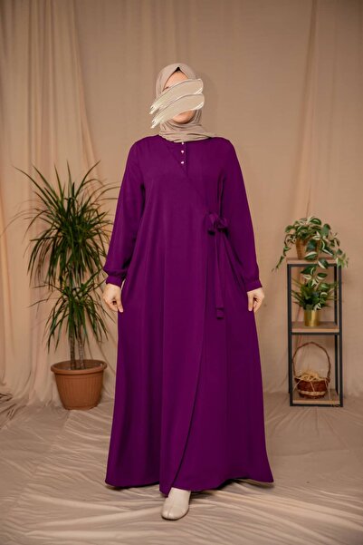 Nissra Ankanoor Half-Pleated Side-Tie Wrap Dress Anka265122