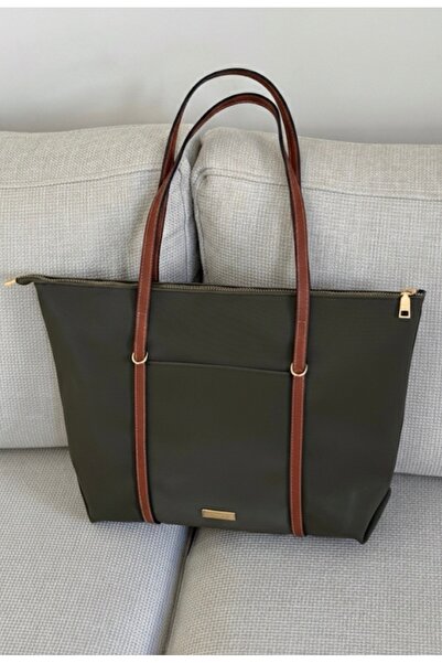 Madame Askilari Ring Detail Large Khaki Green Women's Shoulder Bag En42 Boy32