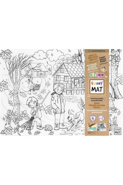 Funny Mat PLANȘĂ REUTILIZABILĂ 48x33.5 cm + CADOU SET INSTRUMENTE DE COLORAT