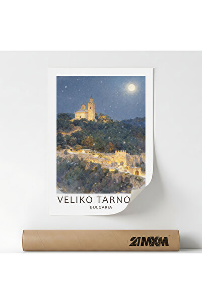 21mxm Poster „Oras-Veliko Tarnovo” Pe Panza Mata – Design minimalist, 30 x 40...
