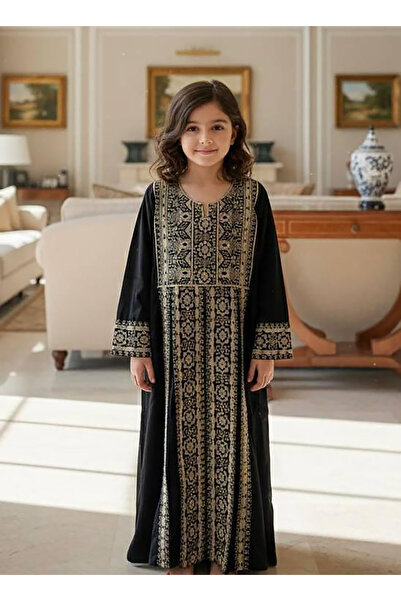 Lyaly aljlabyh ثوب "أصالة النخبة" للأطفال فستان فلسطيني بناتي - كريب درجة أول...