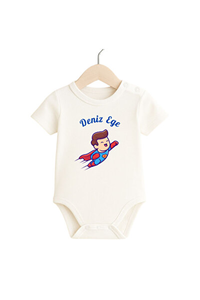 babytex Baby Body & Bodysuit Name B Printed 100% Cotton Baby Bodysuit