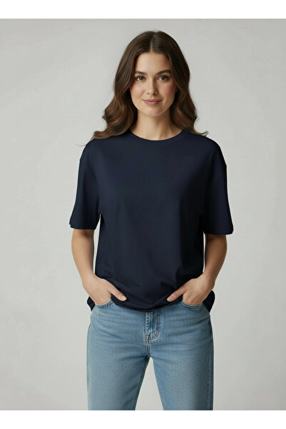 LYVEAN Crew Neck Oversized Short Sleeve Tshirt