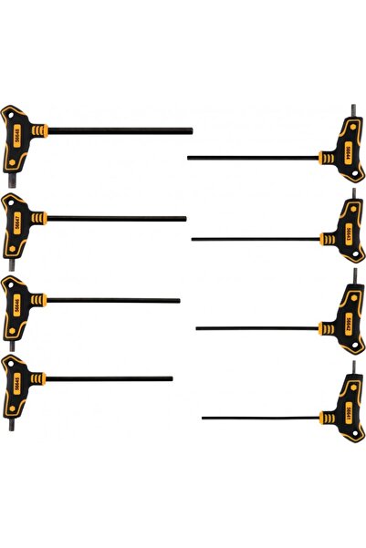 Vorel Set de 8 chei Allen hexagonale cu mâner în T