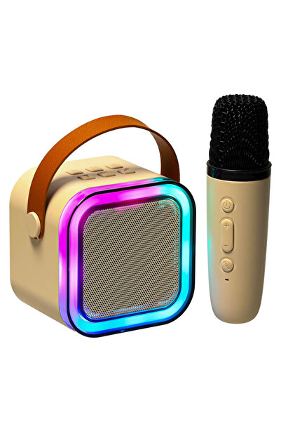 zola Set karaoke cu difuzor si 1 microfon, Bluetooth 5.3, efecte voce, LED, 1...