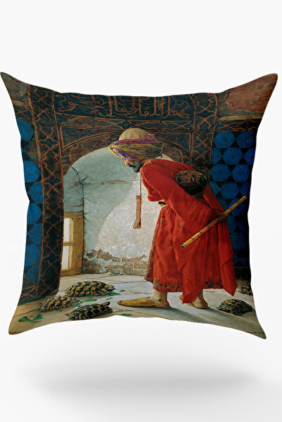 Karkan Tekstil Turtle Trainer Patterned Pillow