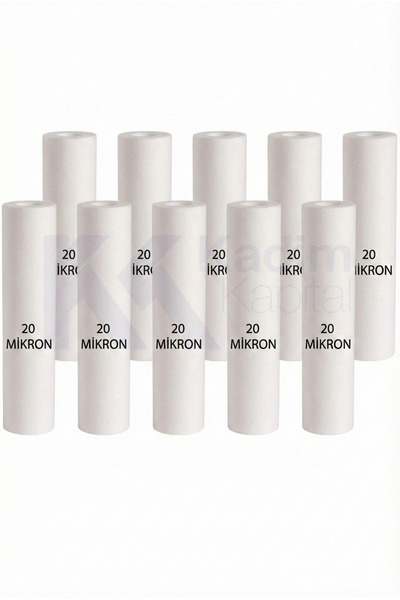 Kadim Kapital 10 Adet 10 İnç 20 Mikron Spun Sediment Filtre - Kaba Tortu Filt...