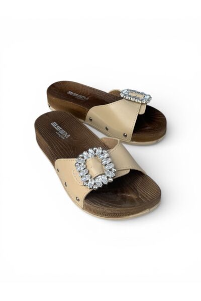 Esem Γυναικείες παντόφλες για το σπίτι με μονή πόρπη και πέτρινη σόλα για άνεση