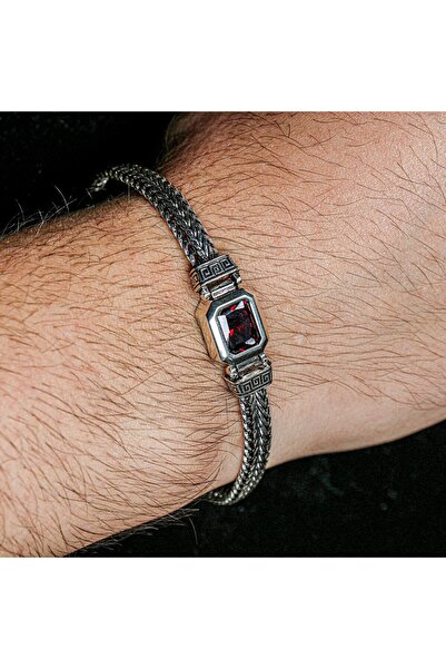 925 Ayar Ruby Zirkon Taşlı Albora Bilekliği