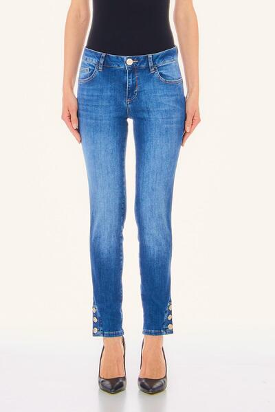 liu.jo Koyu Mavi Paça Düğmeli Jean