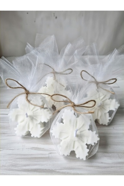 afezba Düğün Nişan Kına Hediyelik Sünnet Günü İçin Tül İçinde Kar Tanesi (Yaz...