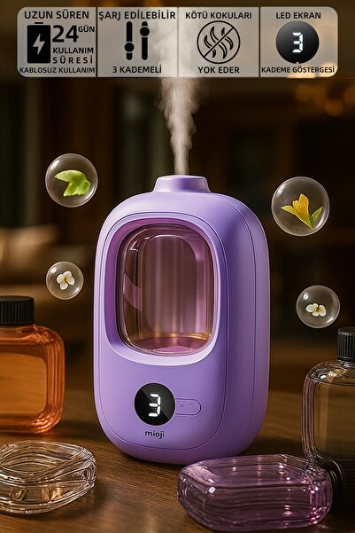 Mioji Mio Smell 2x Yeni Nesil Şarjlı Otomatik Oda Kokusu Makinesi Mor (1 ADET...