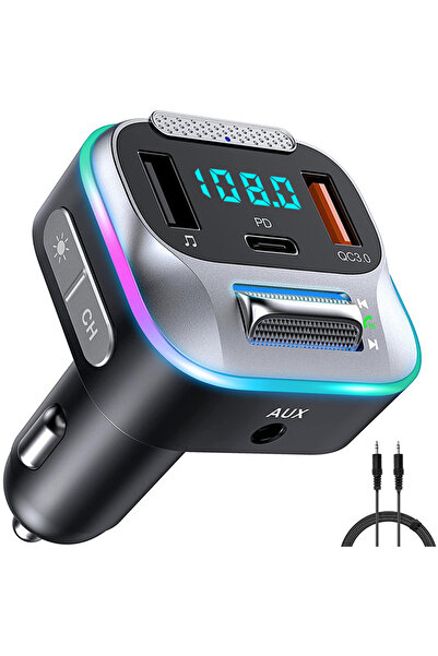 gemevo Modulator FM Gemevo® PRO2 Bluetooth 5.0 cu incarcator auto, USB Type-C...