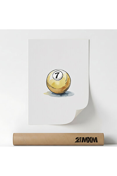 21mxm Poster 'Biliard Nr 1' Pe Panza Mata – Design Minimalist, A4 (21 x 29.7 ...