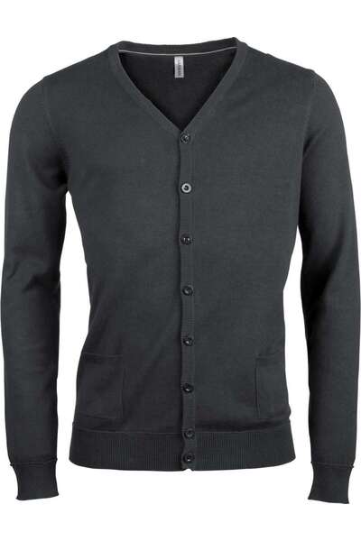 Kariban Men's cardigan, 100% cotton, by