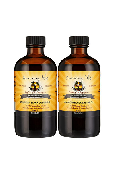 Sunny Isle زيت الخروع الأسود الجامايكي 6 أونصة سائلة | عبوة كومبو