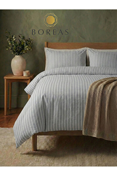 Boreas Home Lines Premium Double Duvet Cover Set with Elastic Sheets