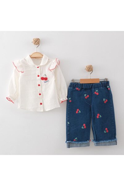 Lolons Kiraz Detaylı Ponponlu İkili Takım