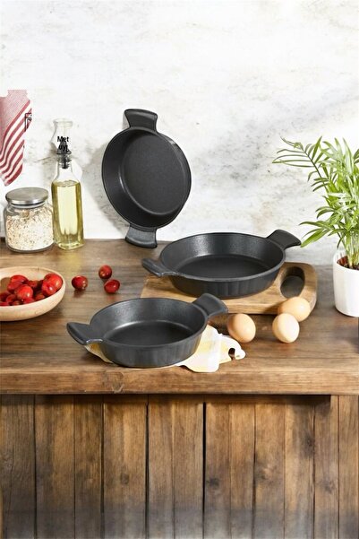 Bayev Epsilon 3-Piece Cast Iron Pan Set 18-20-22 cm Pan Set