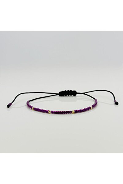 OEM Bratara cu snur, margele Miyuki si bile din aur 14k - Reglabila