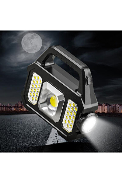 Skygo Solar Powerbanklı Şarjlı Taşınabilir Güçlü Fener P-880A