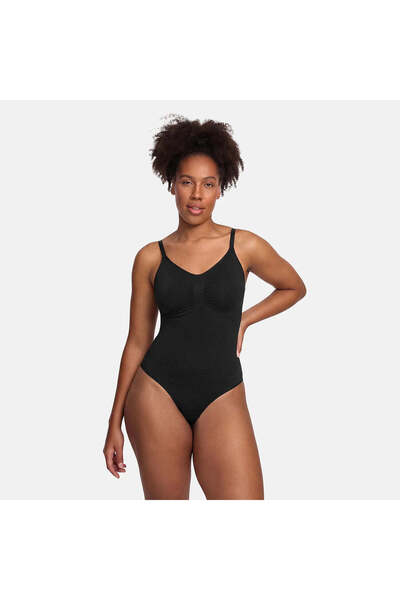 trendform360 bel göbek sıkılaştırıcı şekillendirici bodysuit zıbın korse siyah kadın