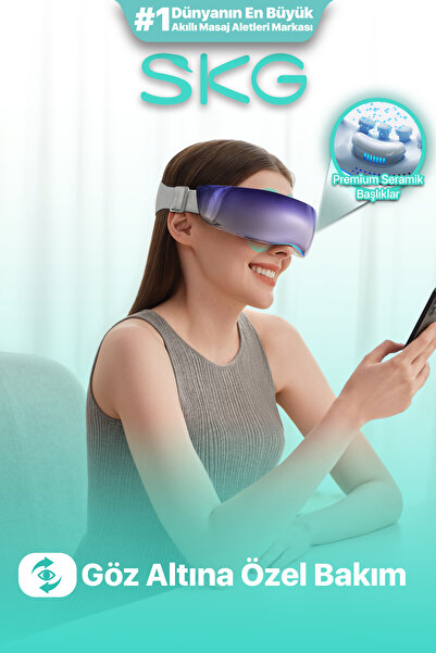 SKG KS700-E Akıllı Göz Masaj Aleti / Robotu | Soğuk Kompress | Mobil APP, Isı...