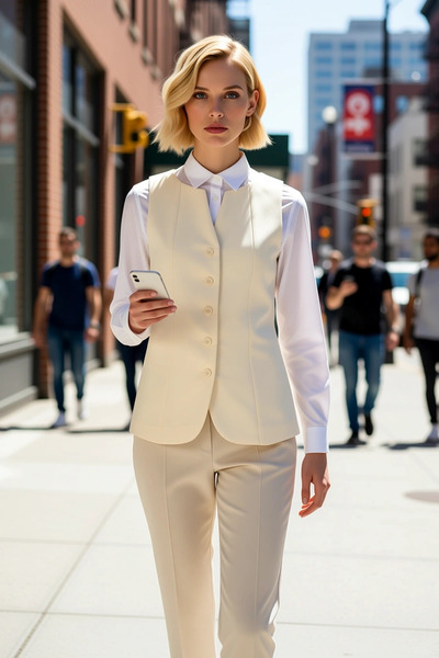 BENERLY Women's Boat Neck Sleeveless Regular Fit Plain Woven Vest Lined Long ...