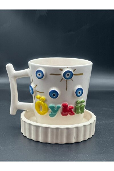 MeGgDecor Çoklu Nazarlı İsimli Mug Kupa 200ml