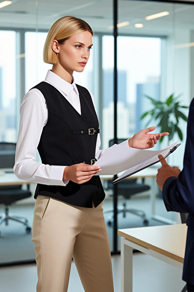 BENERLY Women's V-Neck Sleeveless Body-Fitting Interlock Knitted Fabric Regul...