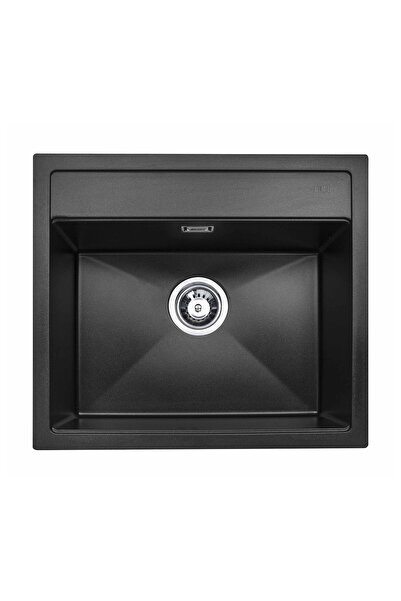 ATLANTE Granit Eviyе Tekli Üstten Yapıştırma Siyah 285604 | Modern ve Dayanık...