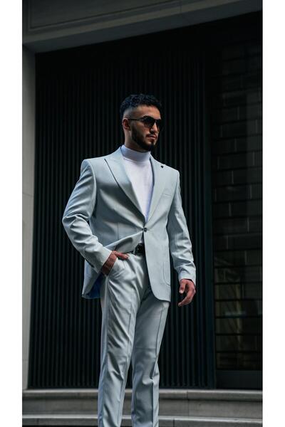 Dupont Slim Fit Sivri Yaka Torba Cep Takım Elbise
