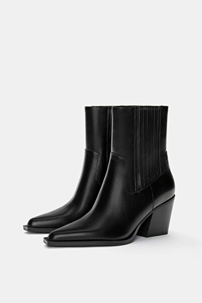 Pull & Bear Cowboy heel ankle boots