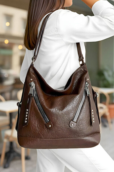 Lifonbag Rucsac și geantă de umăr pentru femei, din piele moale, cu mai multe...