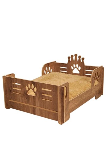 SENNEDİLERSEN PetyBed Ahşap Dekoratif ve Demonte Süngerli Welsoft Kedi Köpek ...