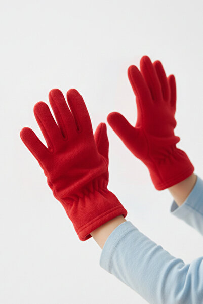 Mrey Children's XXS Red Fleece Winter Closed Fingers Gloves Ankle Elastic The...